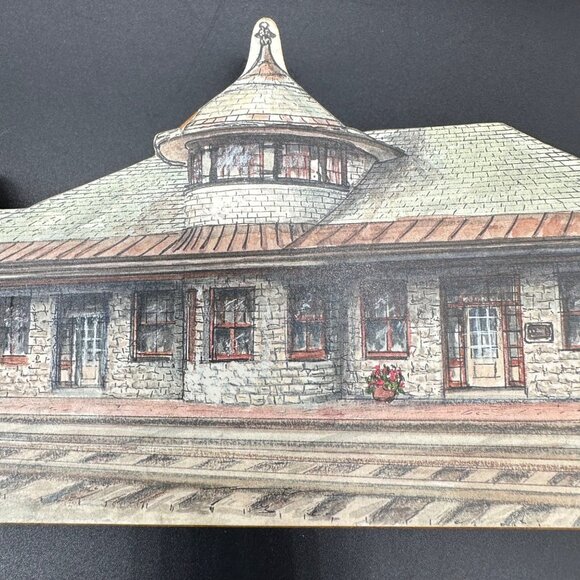 Reinbrook Shelf Sitter Kirkwood Missouri Train Depot Plaque 2006 JC Favorite - Picture 6 of 12